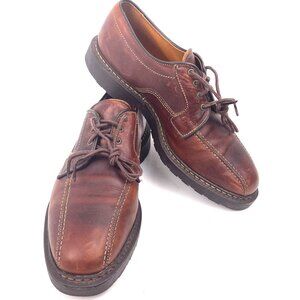 Allen Edmonds Mapleton Derby Shoes Brown Leather Lug Sole Size 9C Made in USA